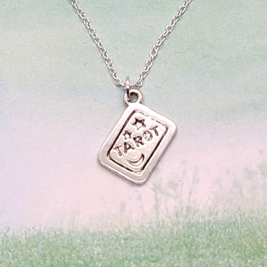 Dainty Tarot Card Silver Necklace